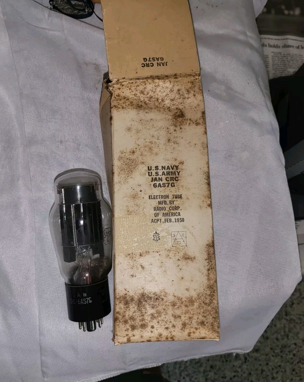 NOS/ Used RCA JAN CRC 6AS7G Tube LISTING IS FOR 1