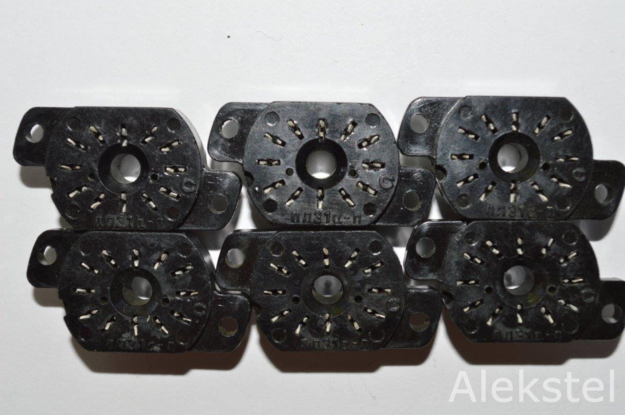 6PCS SOCKETS PL31A-P FOR IN-12 / IN-15 / IV-22 NIXIE TUBES! NOS! USSR!