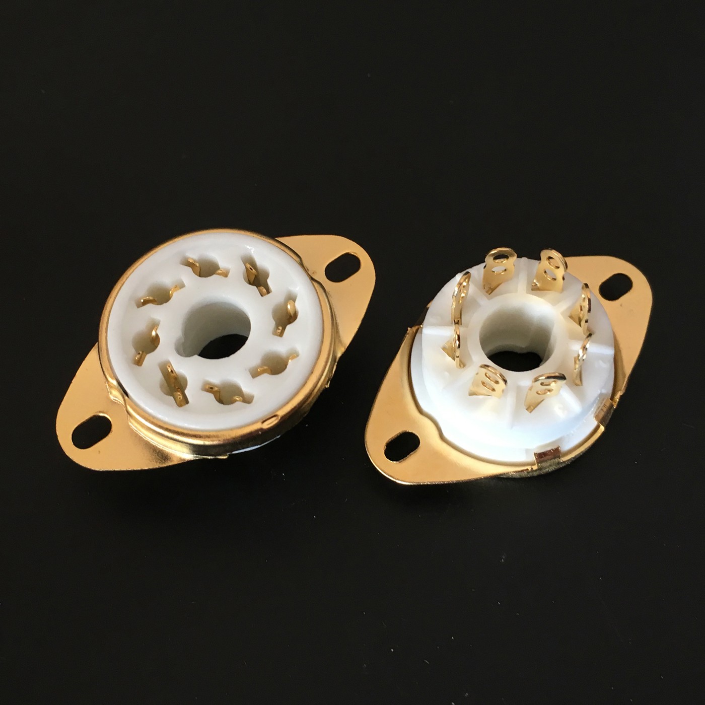 2Pcs 8Pin Ceramic Vacuum Tube Socket Valve Base for EL34 KT88 6550 Audio AMP