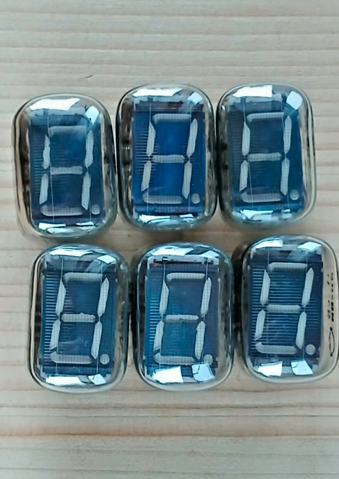 6pcs IV-22 ИВ-22 Soviet VFD 7 Segment Nixie Tube. NEW. 100% Tested. NOS.