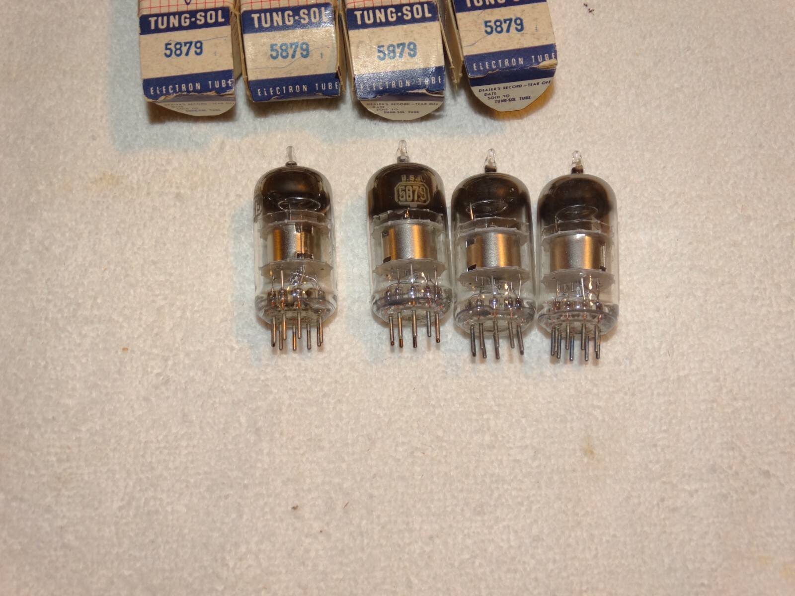 4 x 5879 RCA/Tung-Sol Tubes*NOS*NIB* #4