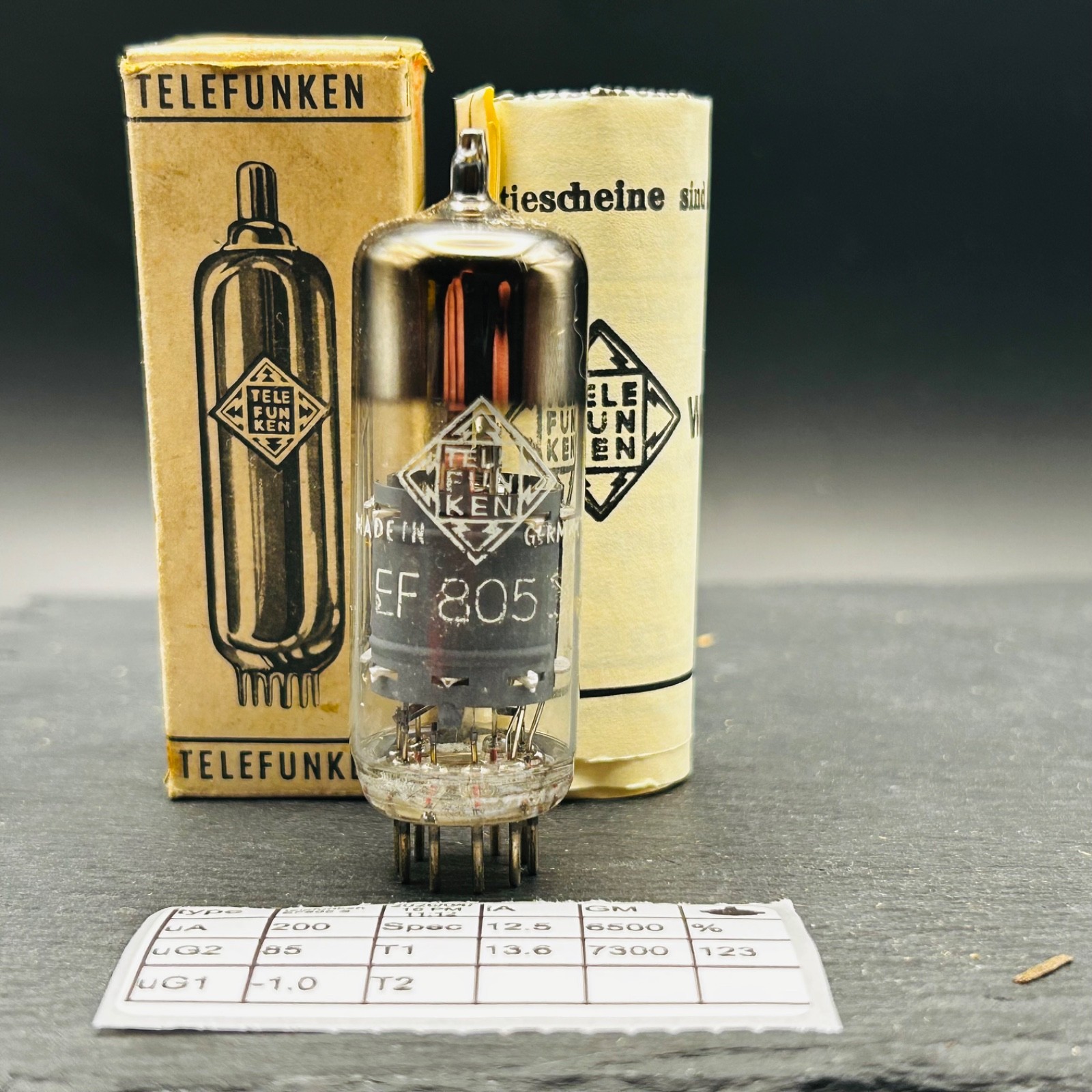 Telefunken EF805S NOS NIB – Diamond Bottom – Tested 123% Strong – Premium Tube