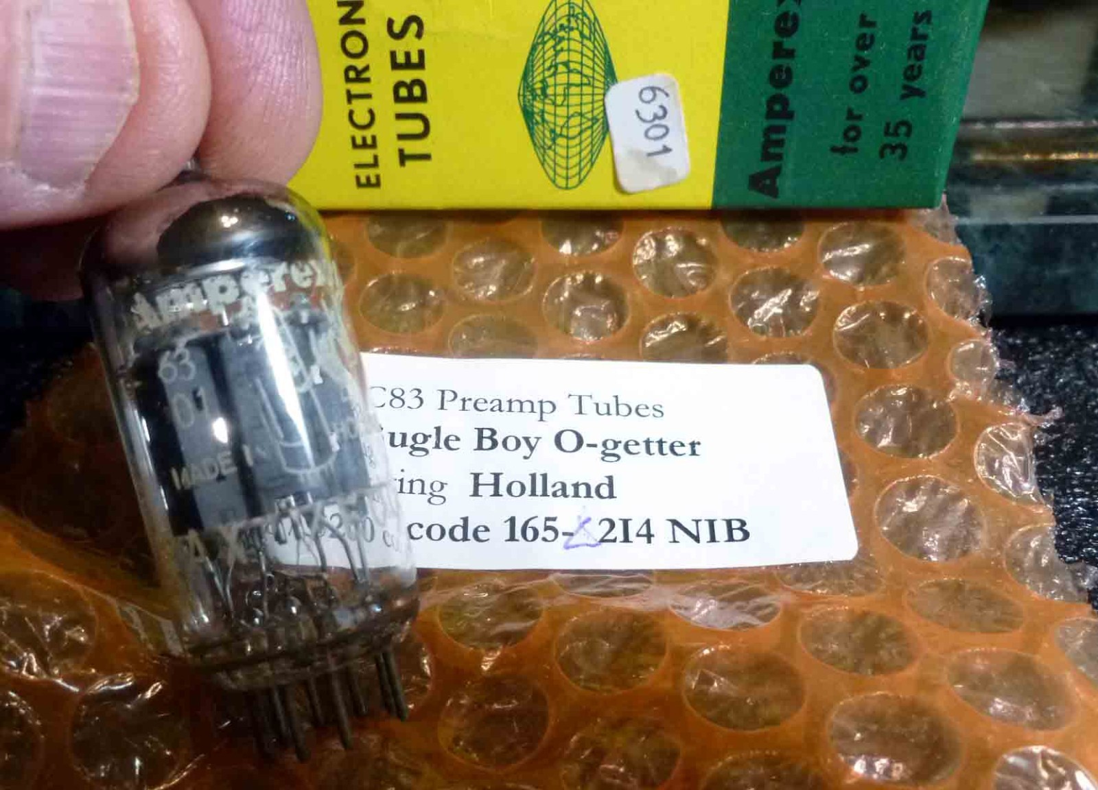 Amperex Bugle Boy 12ax7 Grey Plate 105/105 NIB NOS