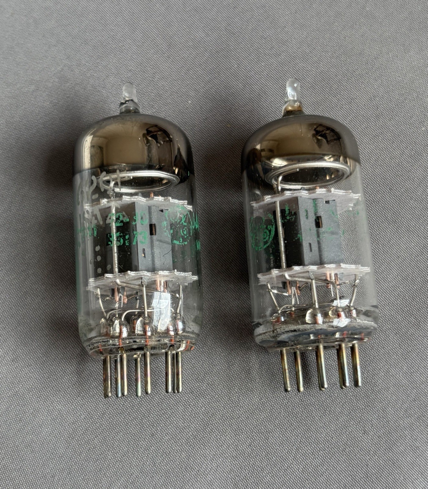 Pair of GE JAN 12AT7WC 6201 Tubes General Electric