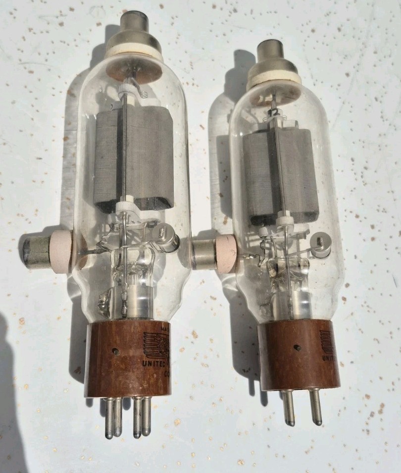 Pair United JAN 4C22/HF-100 Vacuum Tubes