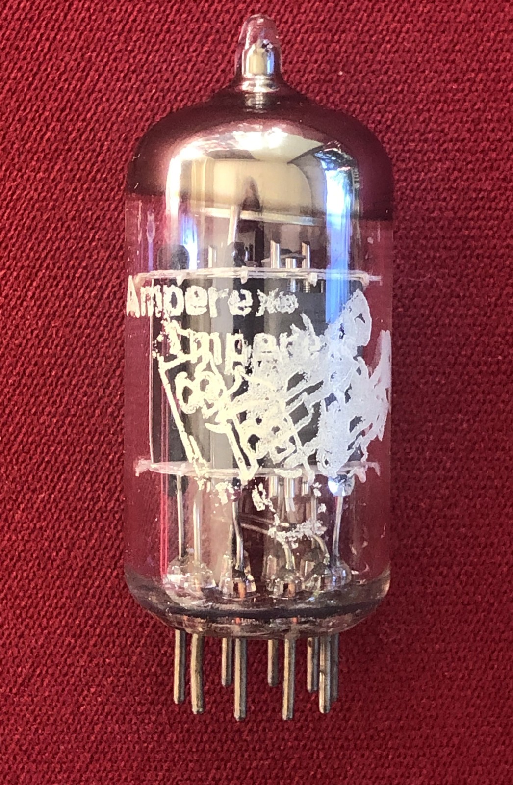 Amperex Bugle Boy ECC83 / 12AX7 Tube Short Plate, Rare Double Print