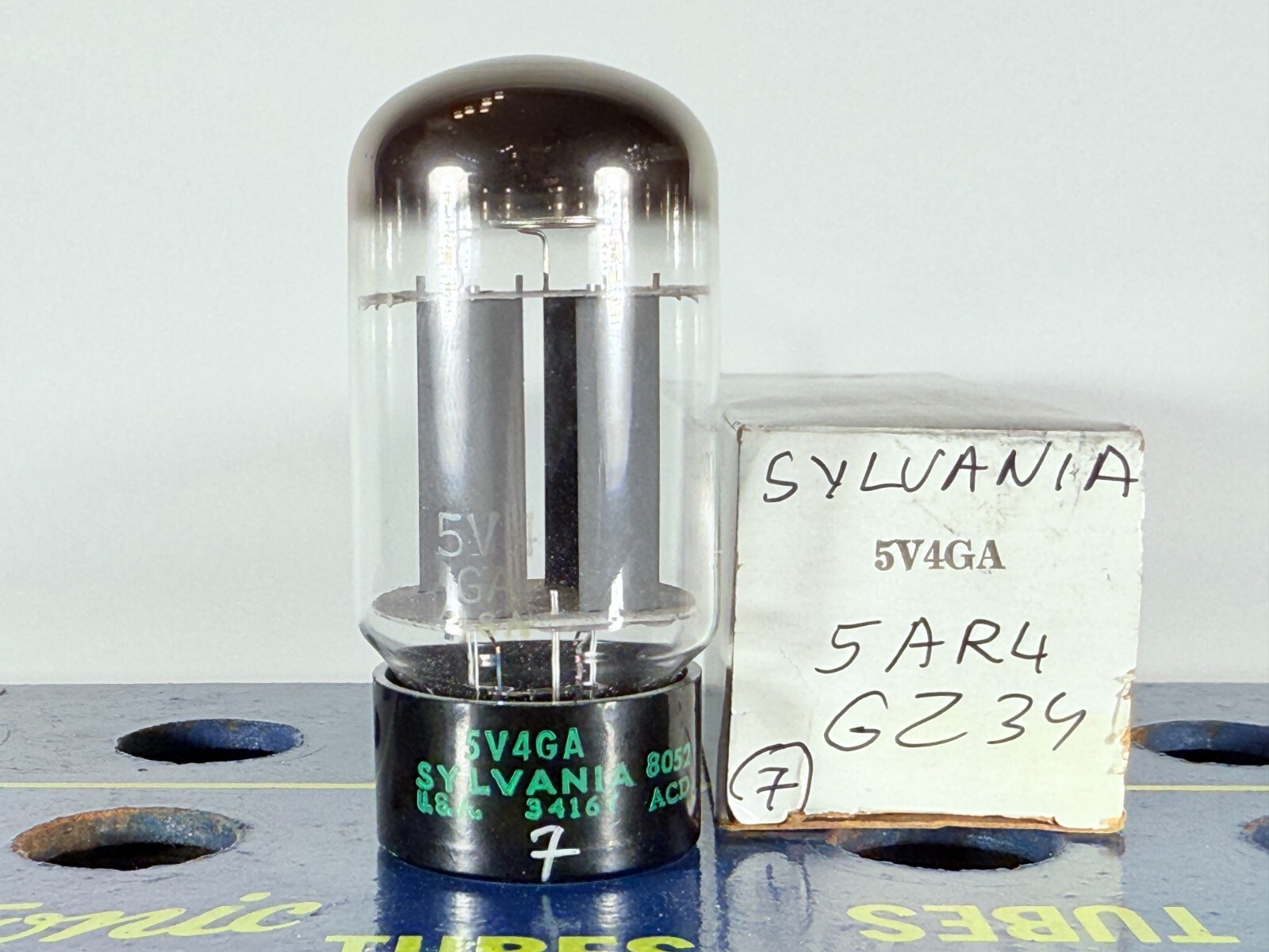 Sylvania/Philips 5AR4 GZ34 Label 5V4GA NOS NIB Tested Like NOS Balanced Tube