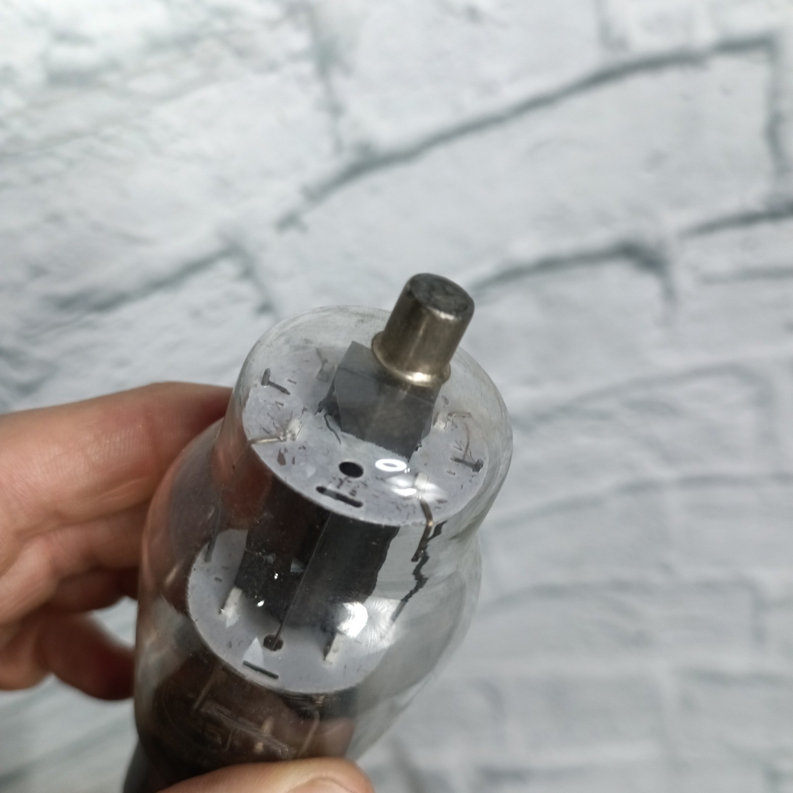 JAN CRC-1625 Vacuum Tube VT-136 Military Radio Transmitter 7-Pin Brown Base cf