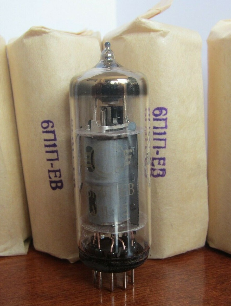 2x 6P1P-EV / ~6AQ5 / ~EL90 Svetlana USSR Output Tetrode (NEW, SAME YEAR, BOXED)