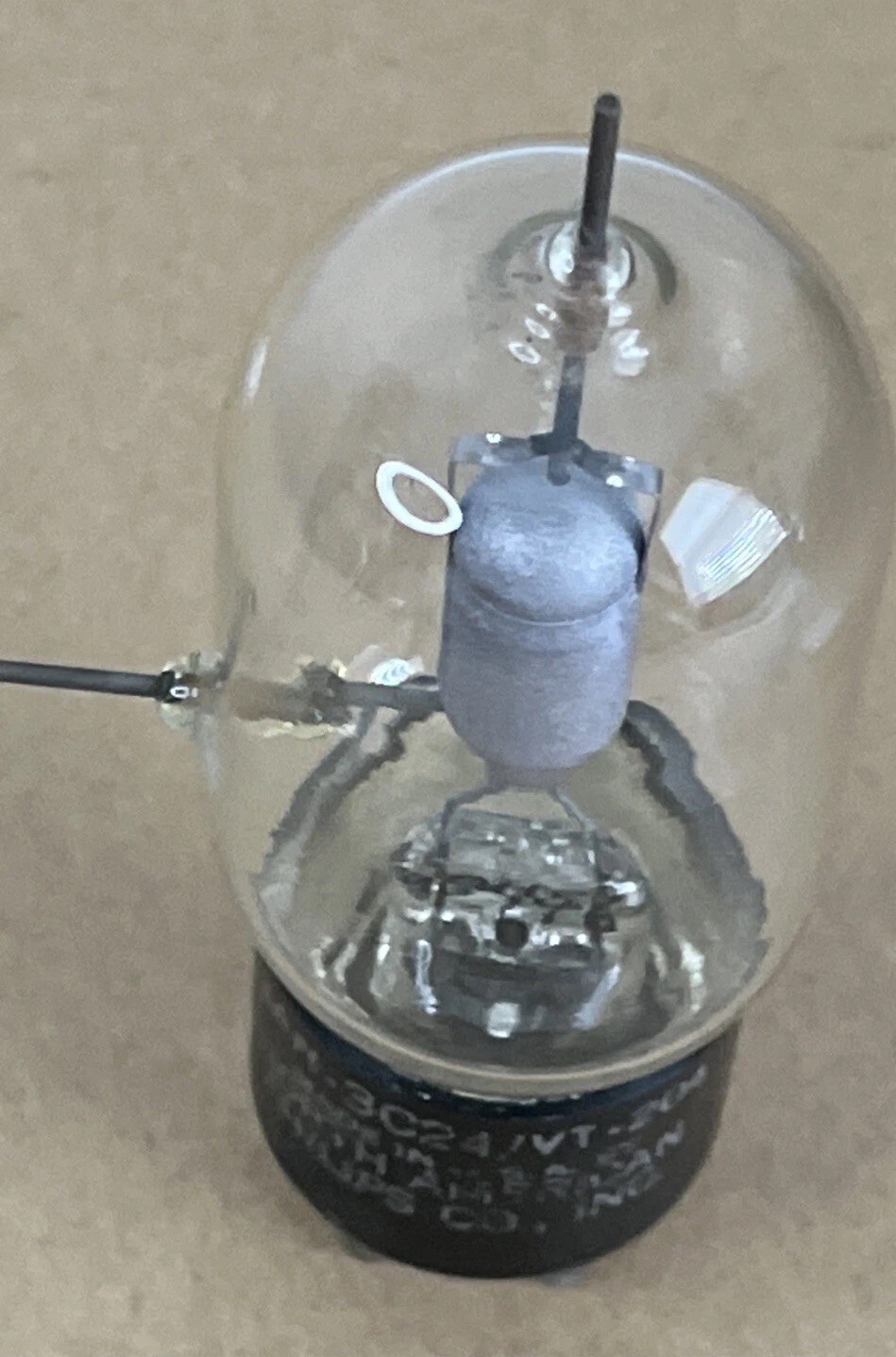 JAN 3C24 VT-204 Philips Norelco Vacuum Tube Transmitting Triode Military Radio