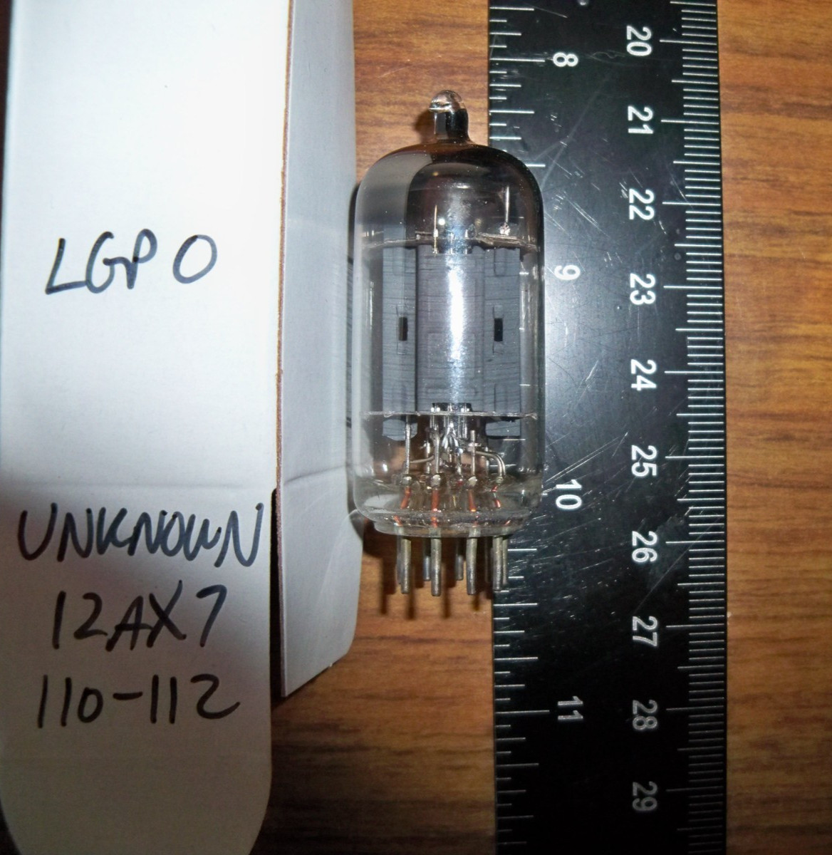 Strong Unknown USA Long Gray Plate O Getter 12AX7 / ECC83 Tube