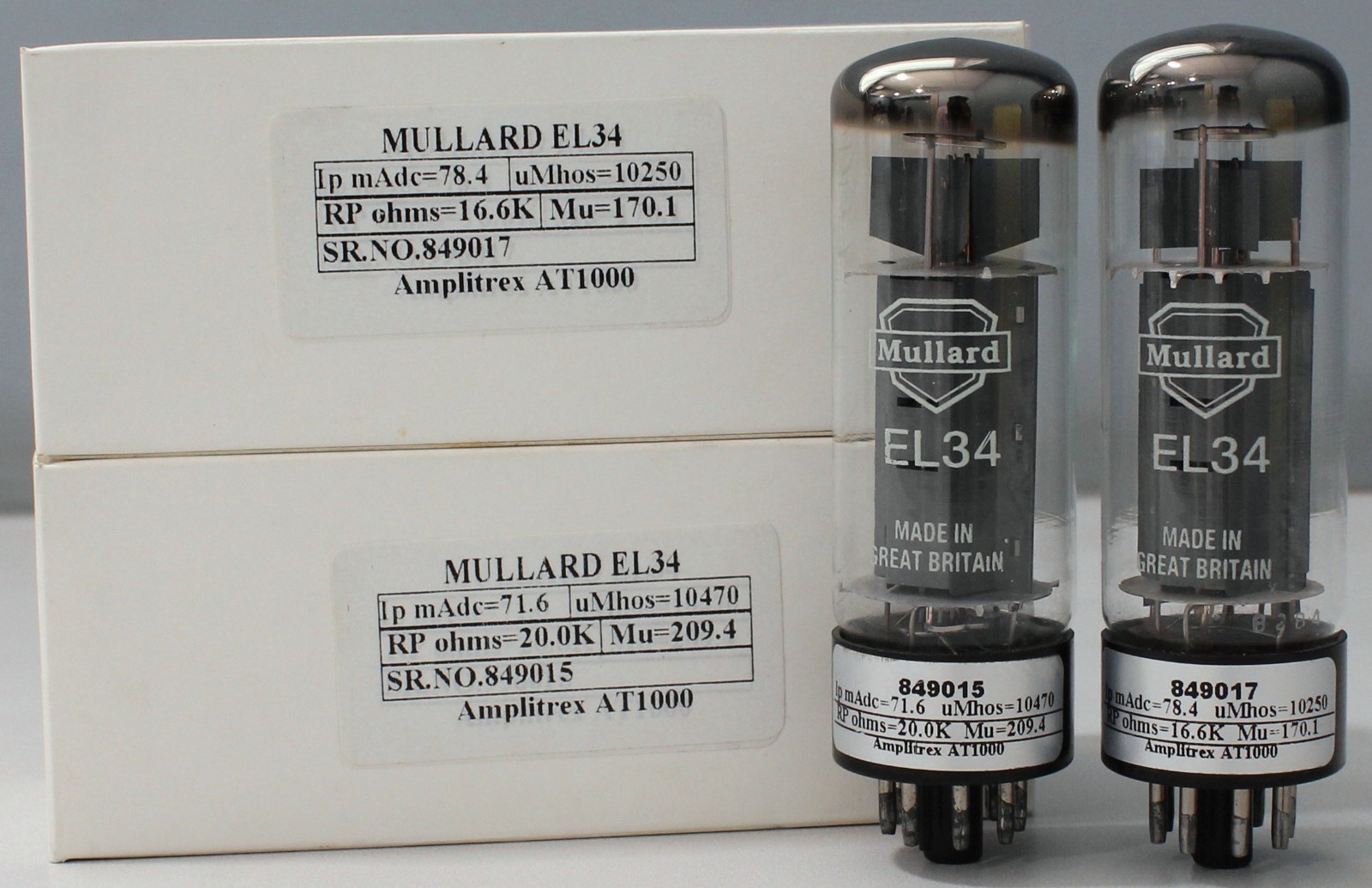Mullard EL34 Black Long Plate Made in Great Britain Amplitrex Tested 1 MP