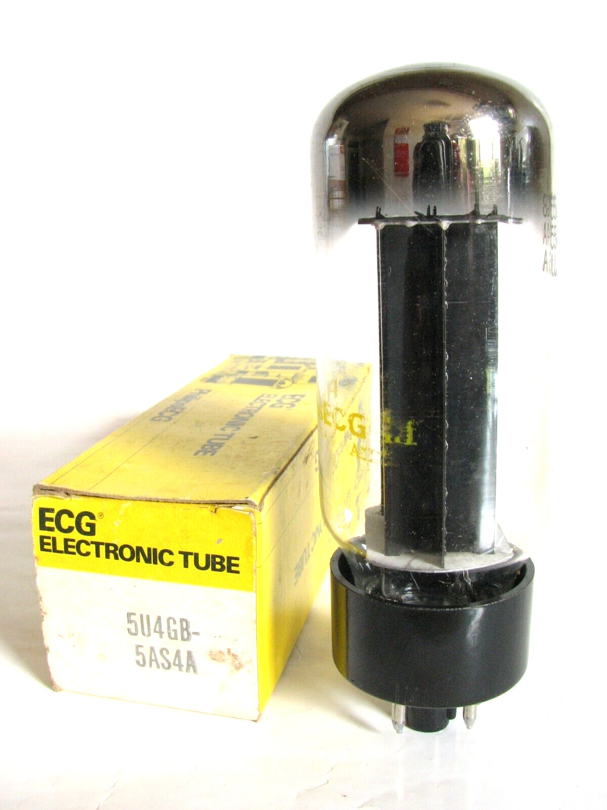 Sylvania/ECG 5U4GB 5AS4A Rectifier Tube- Hickok 539B tests@ 116/123,Min:54/54