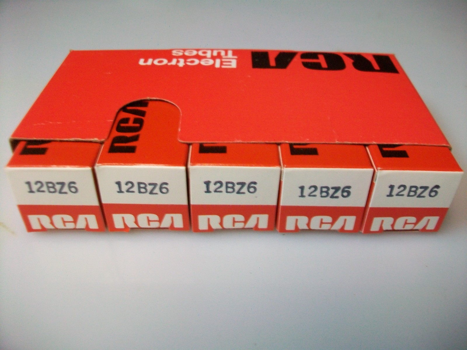 SLEEVE OF 5 RCA 12BZ6 TUBES
