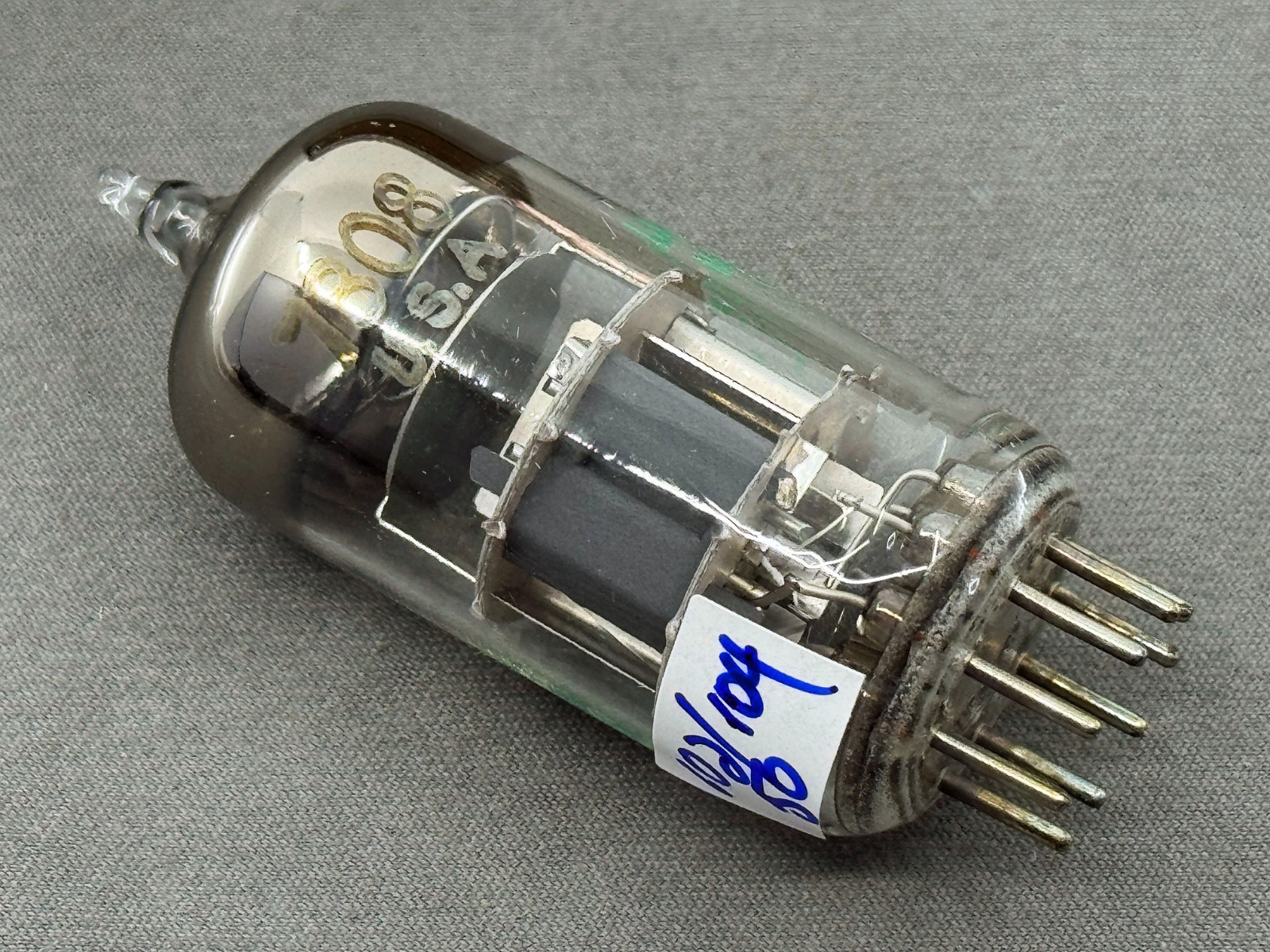 (1) NOS Sylvania JAN-7308 Tube Mil Spec 6922 O Getter 1967 Tests NOS TV-7U