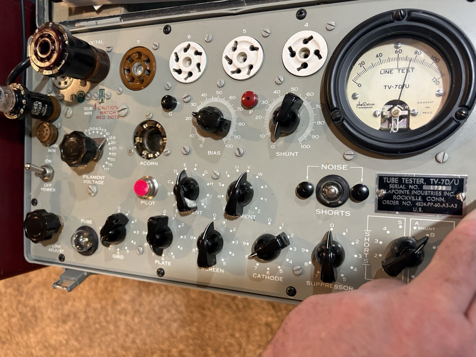 1959 RCA 12AU7A 3 Mica Square Getter Black Long PLATE Tube TV7&Maxi Test ANOS🎧