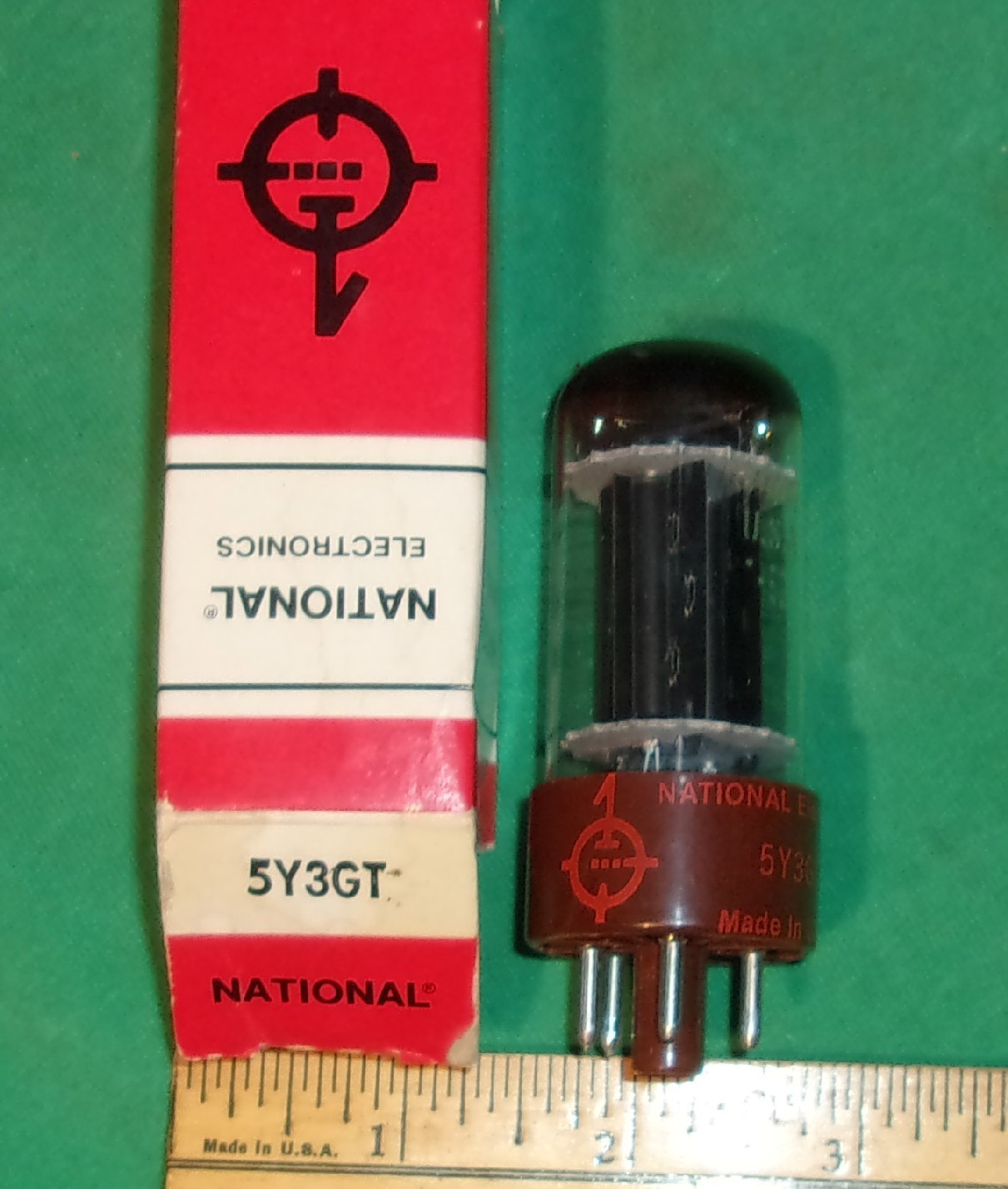 NATIONAL 5Y3GT Full-Wave Rectifier Tube (GE 6087) NOS Clean! Test Great!