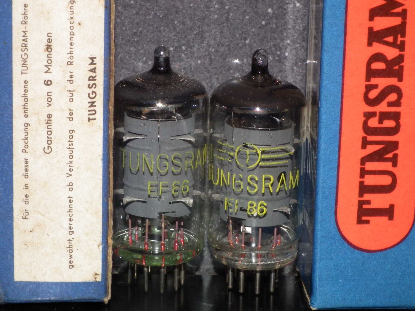 EF86 Tungsram 6267 NOS NIB, low noise, no microphonics, perfect tubes!