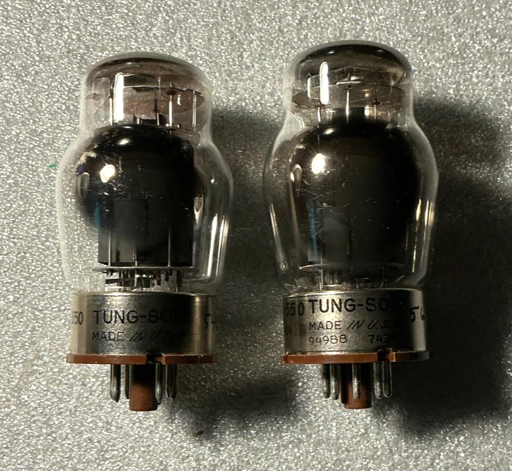 NOS Pair TUNG-SOL 6550 Triple Getter Metal Base – Closely Matched