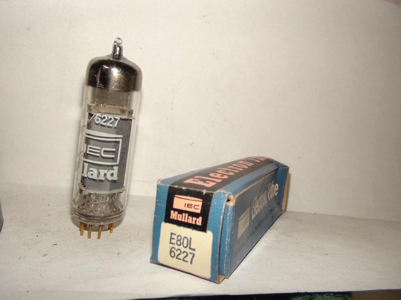 Vintage Mullard E80L 6227 Vacuum Tube Nib Nos Unused Gold Pins