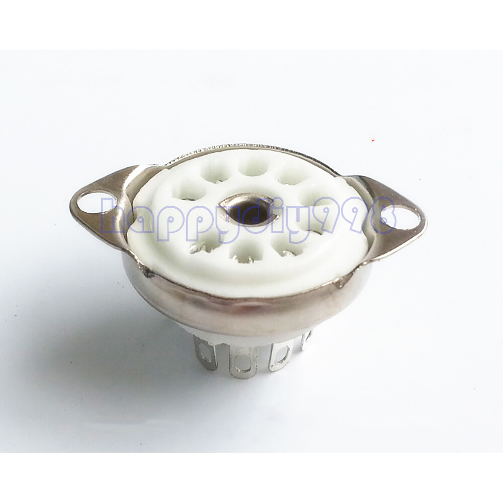 Chassis Mount 9Pin Tube Socket Silverplated for 6DJ8 EL84 6922 12AX7 12AT7 12AU7