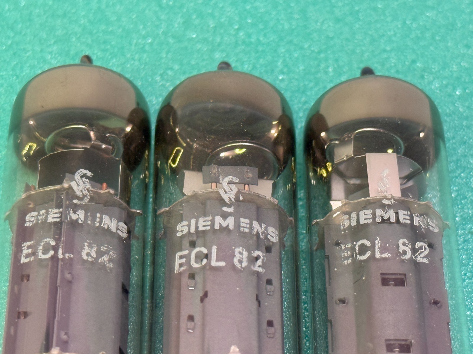 3 x ECL82 Telefunken NOS labeled Siemens, gm matched pair + 1, same batch code