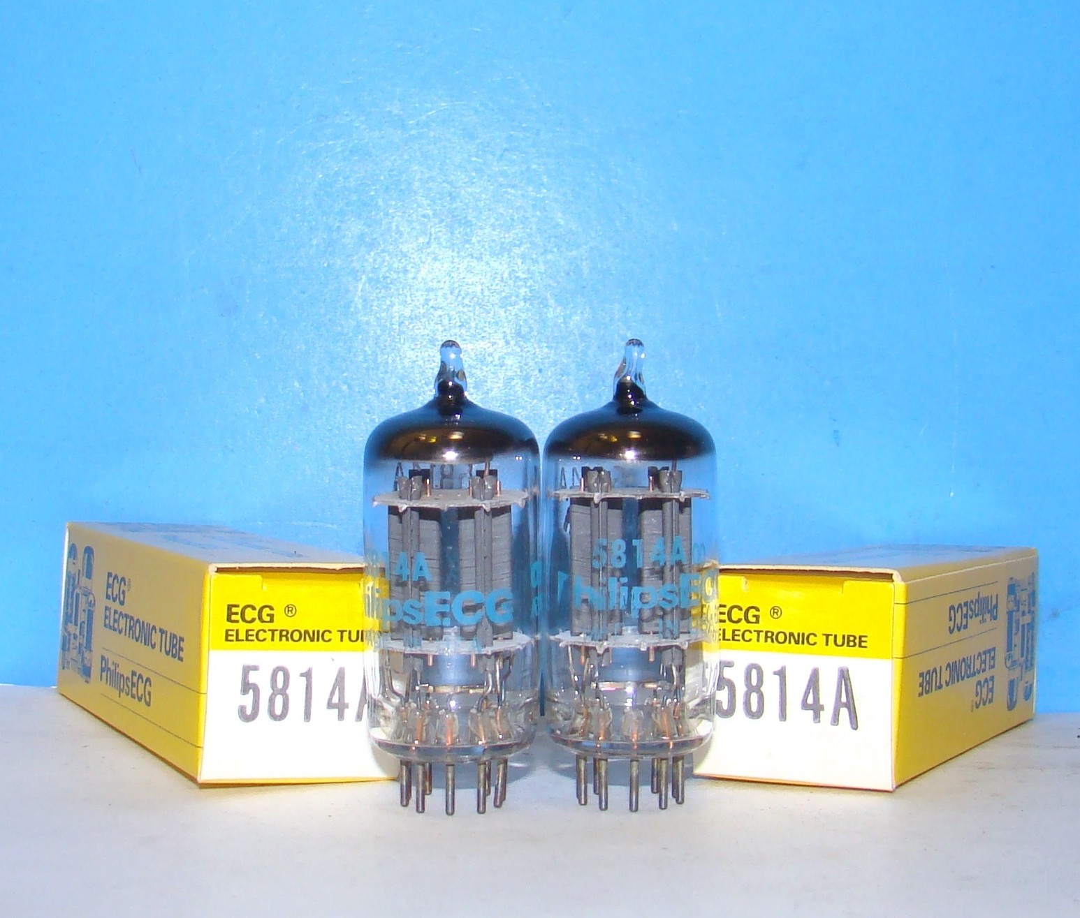 5814A NOS Sylvania radio amplifier audio vacuum tubes 2 valves tested 12AU7A