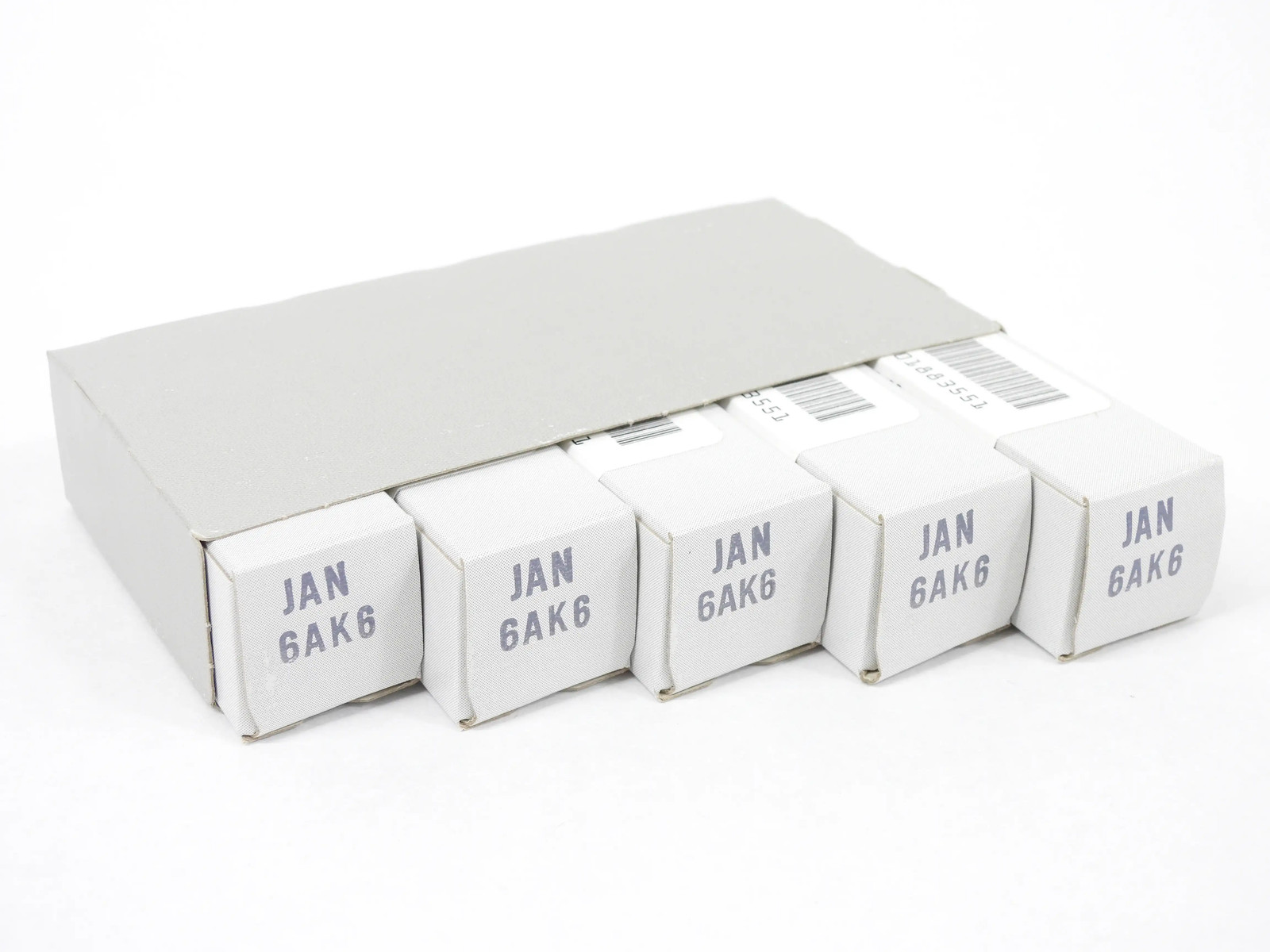 GE JAN 6AK6 Vintage 1986 NOS Radio Receiving Tube Sleeve (set of five new tubes)
