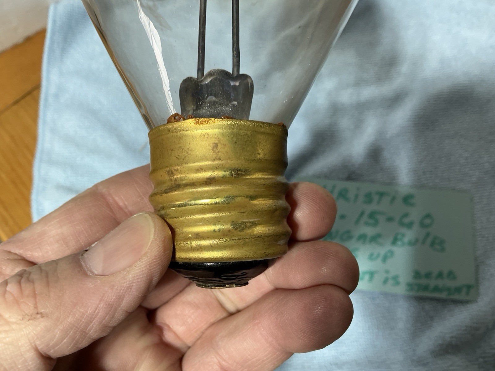 NOS TUNGAR Rectifier Bulb tube Christie MC-15-60 DEAD STRAIGHT FILAMENT SPRING