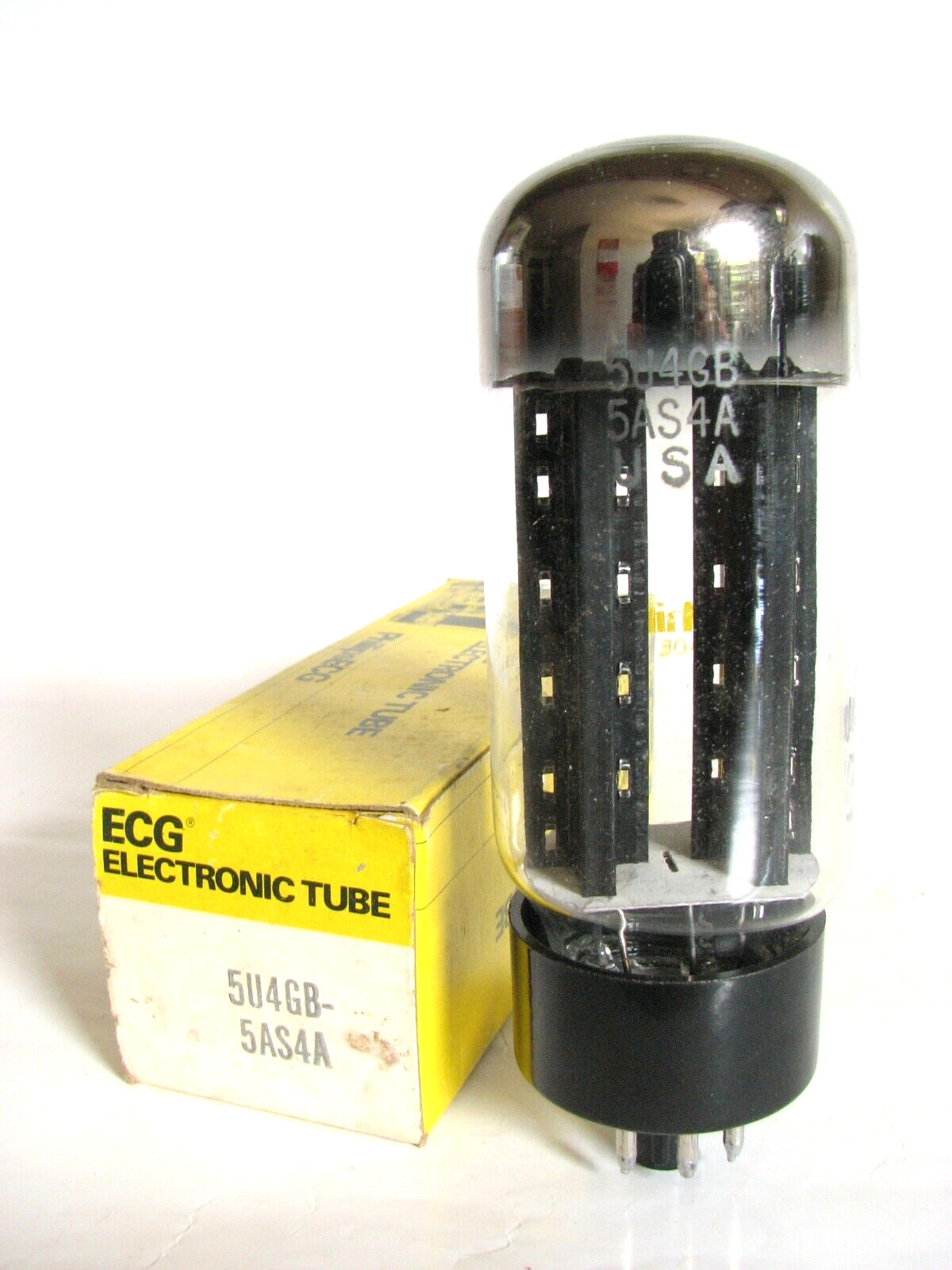 Sylvania/ECG 5U4GB 5AS4A Rectifier Tube- Hickok 539B tests@ 116/123,Min:54/54