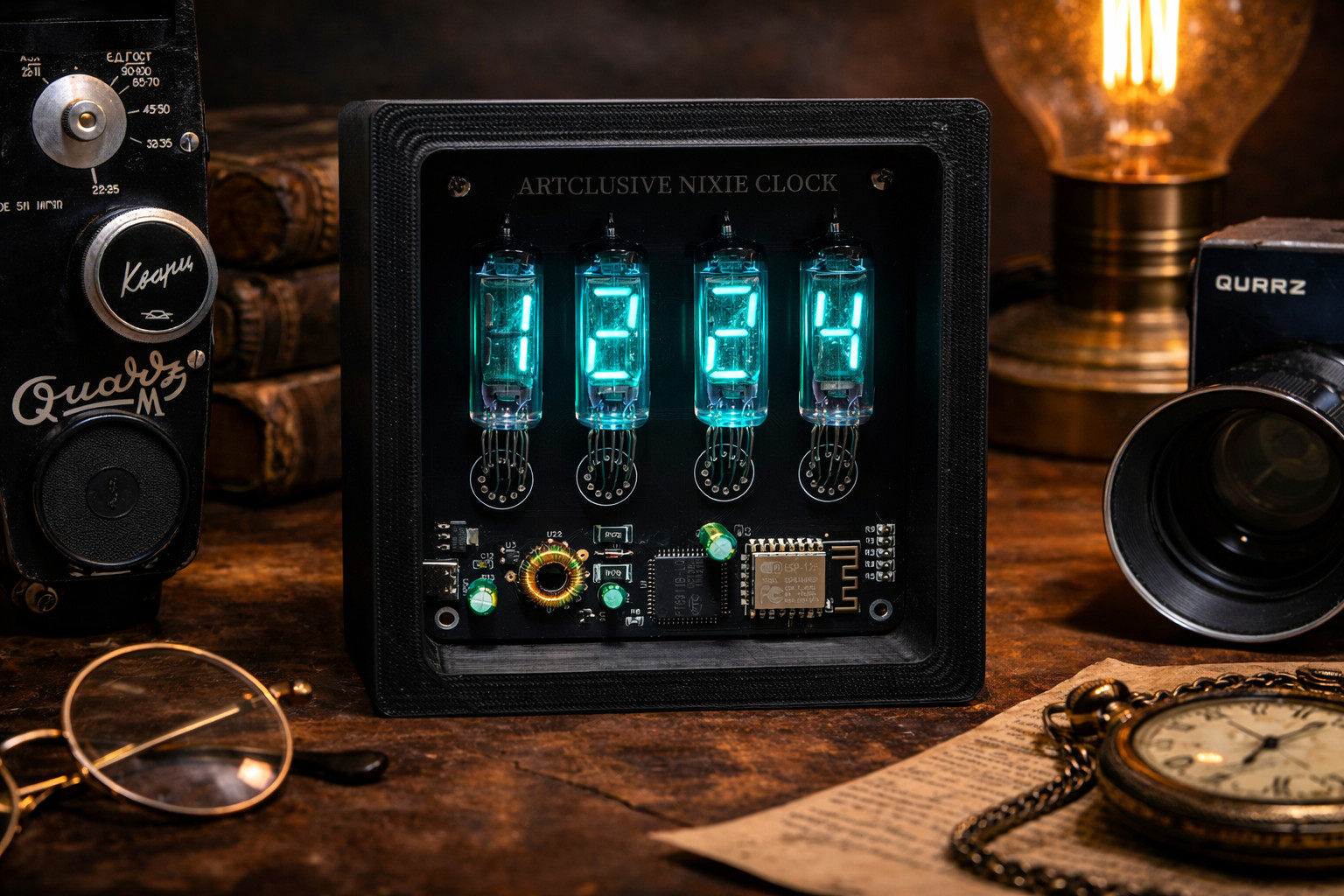 IV-6 VFD Tube Clock Wi-Fi Smart Web Control RGB Thermometer ARTCLUSIVE NCL-5