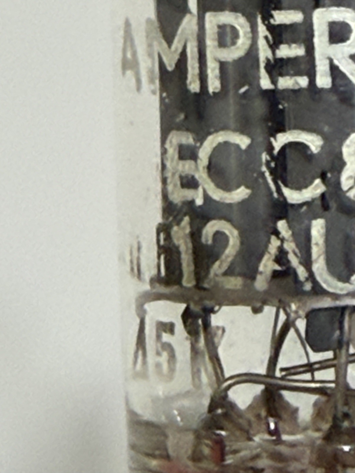 TWO Amperex ECC82 12AU7 Tubes /Amplitrex Tested / Foil D Long Plate Early 1955