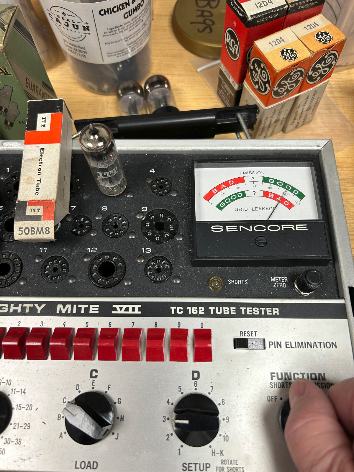 Pair of ITT (Japan) 50BM8 Tubes – NOS NIB – Sencore TC162 Test