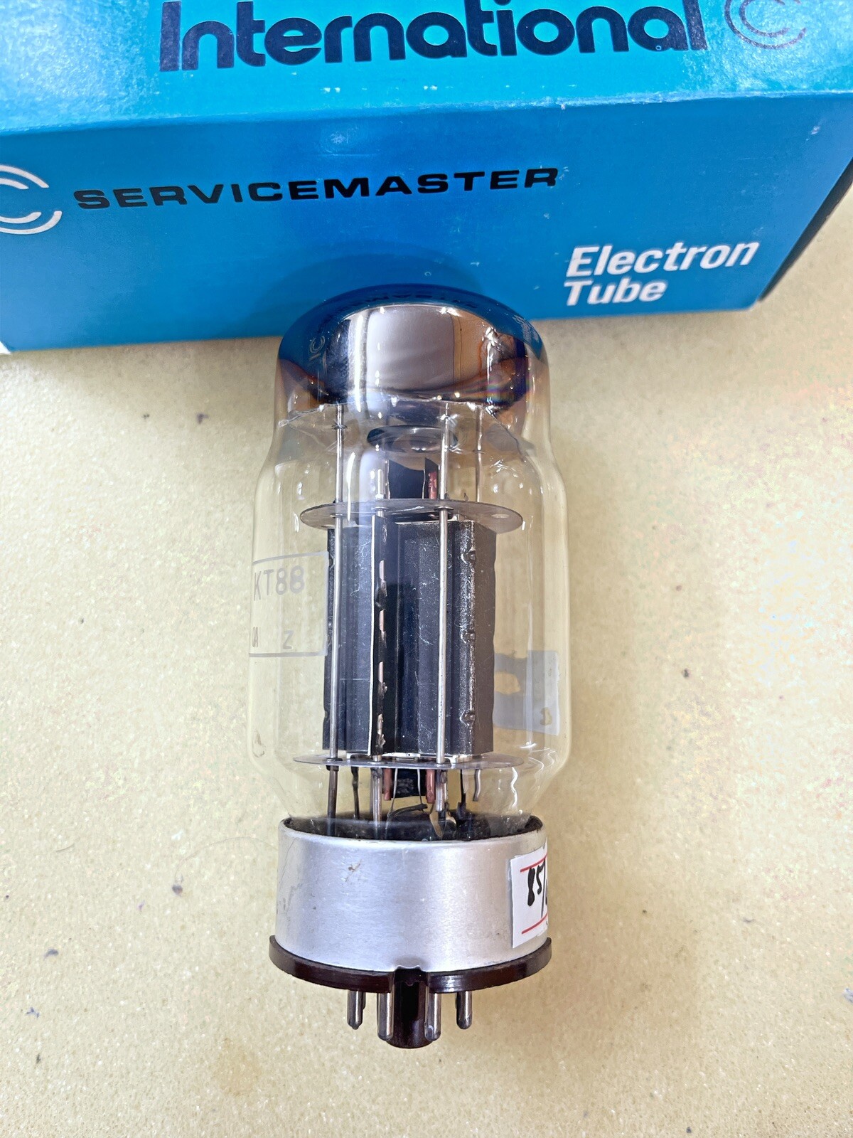 Genalex KT88 6550 Clear Glass Cup Getter Black Plate NOS