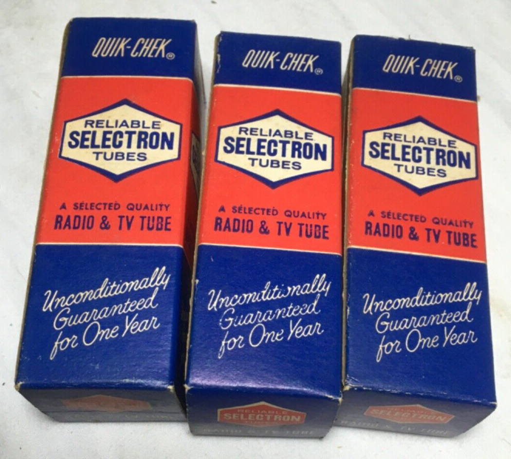 NOB Selectron Tubes 0Z4 12V6GT 35Z5GT Lot of 3
