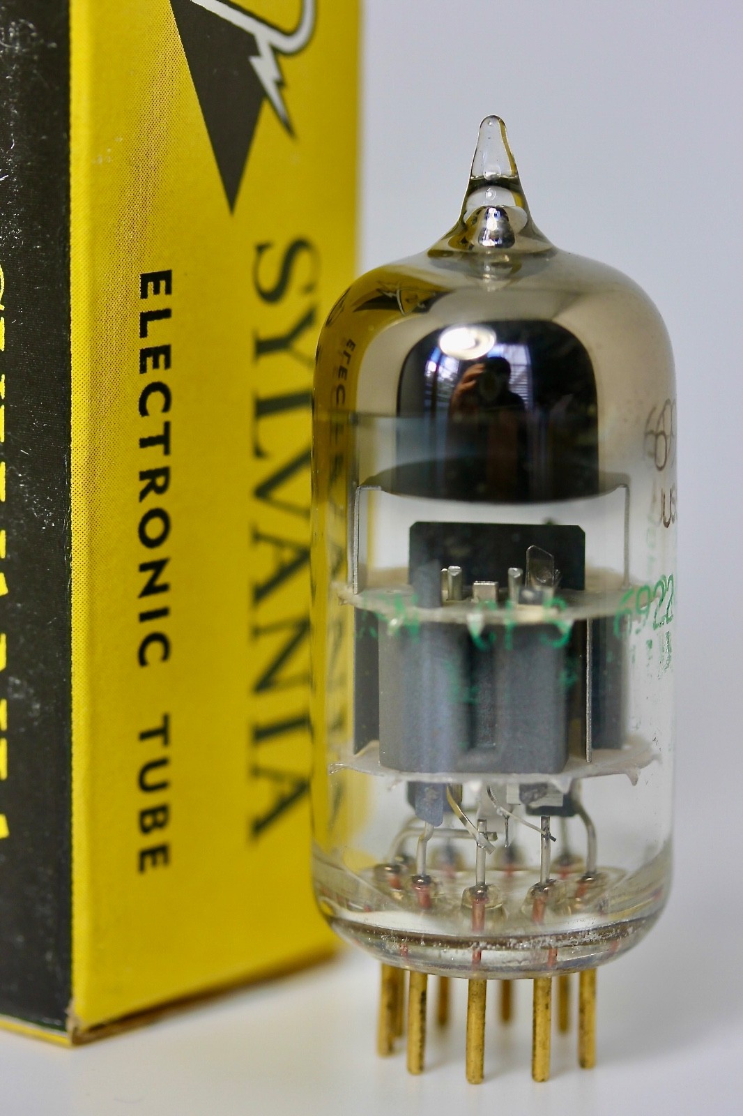 6922 E88CC SYLVANIA USN-CHS GOLD PINS GRAY-PLATE SINGLE TUBES AMPLITREX TESTED