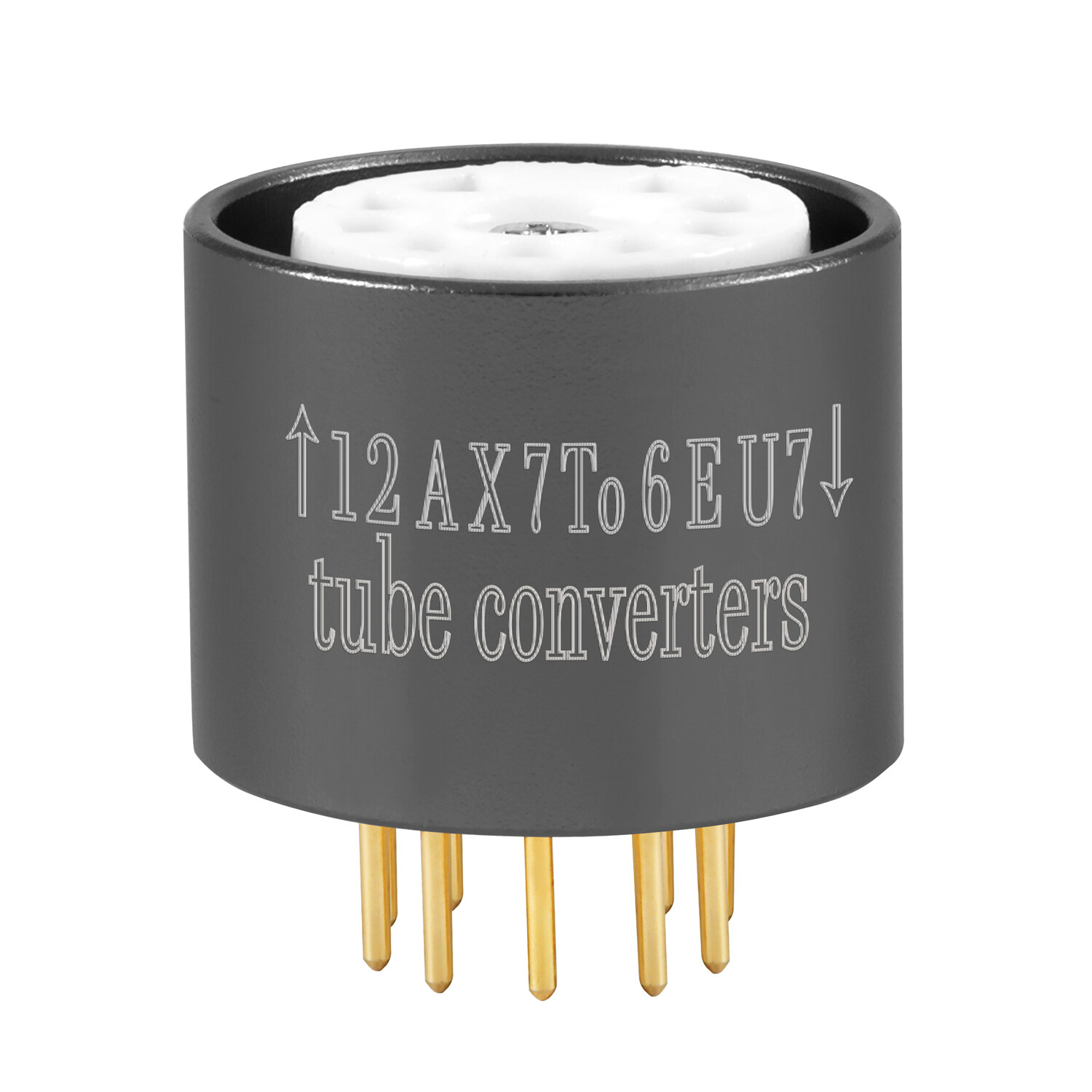 Amptata 12AX7 U7 T7 ECC83 8281 7025 to 6EU7 Vacuum Tube Adapter Socket Converter