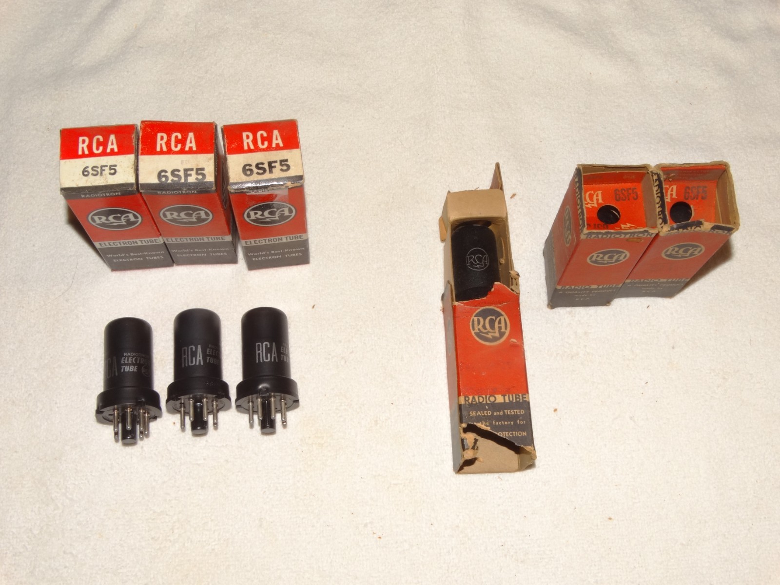 6 x 6SF5 RCA Tubes*NOS*NIB*#R4