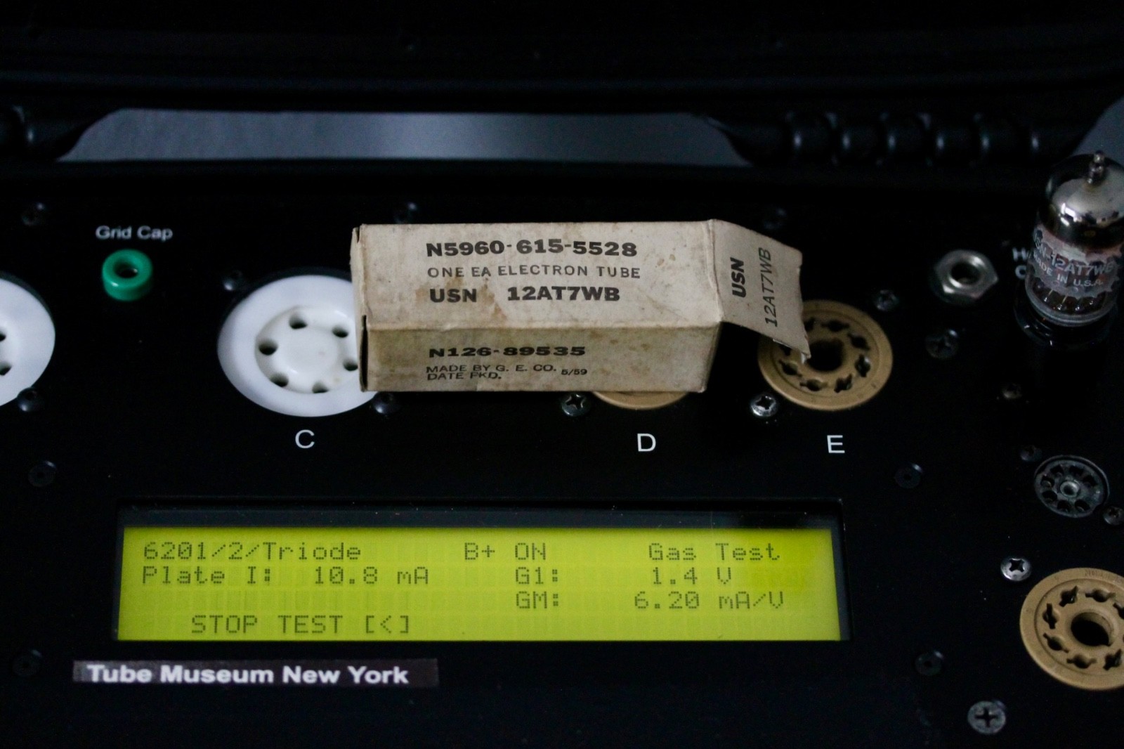 RARE NOS GE 6201 12AT7-WA ECC801S SINGLE TESTED TUBE “TRIPLE-MICA” 1959 U.S.NAVY