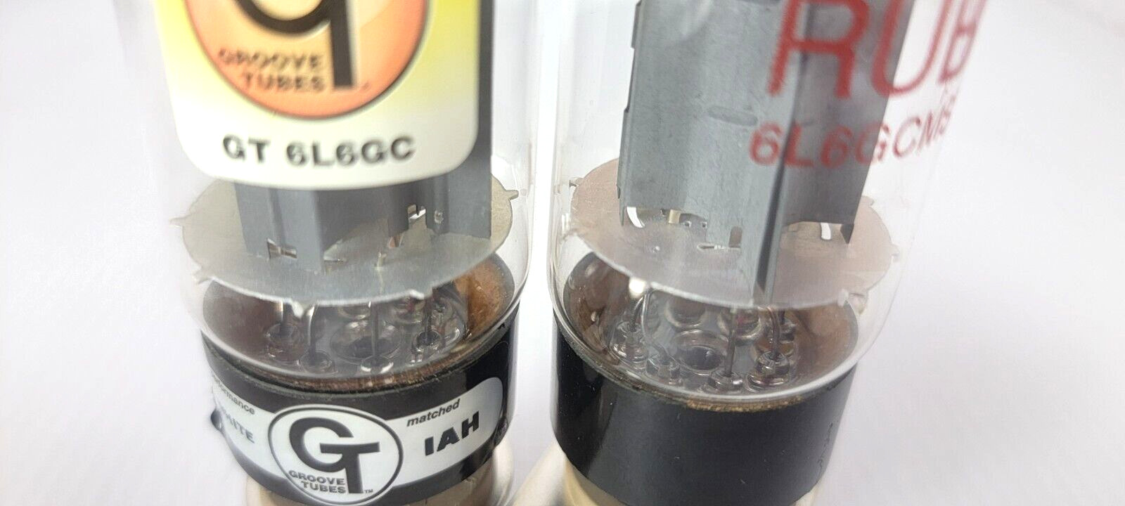 Matched Pair Groove Tube & Ruby Branded 6L6GC Power Tubes Hickok Tested