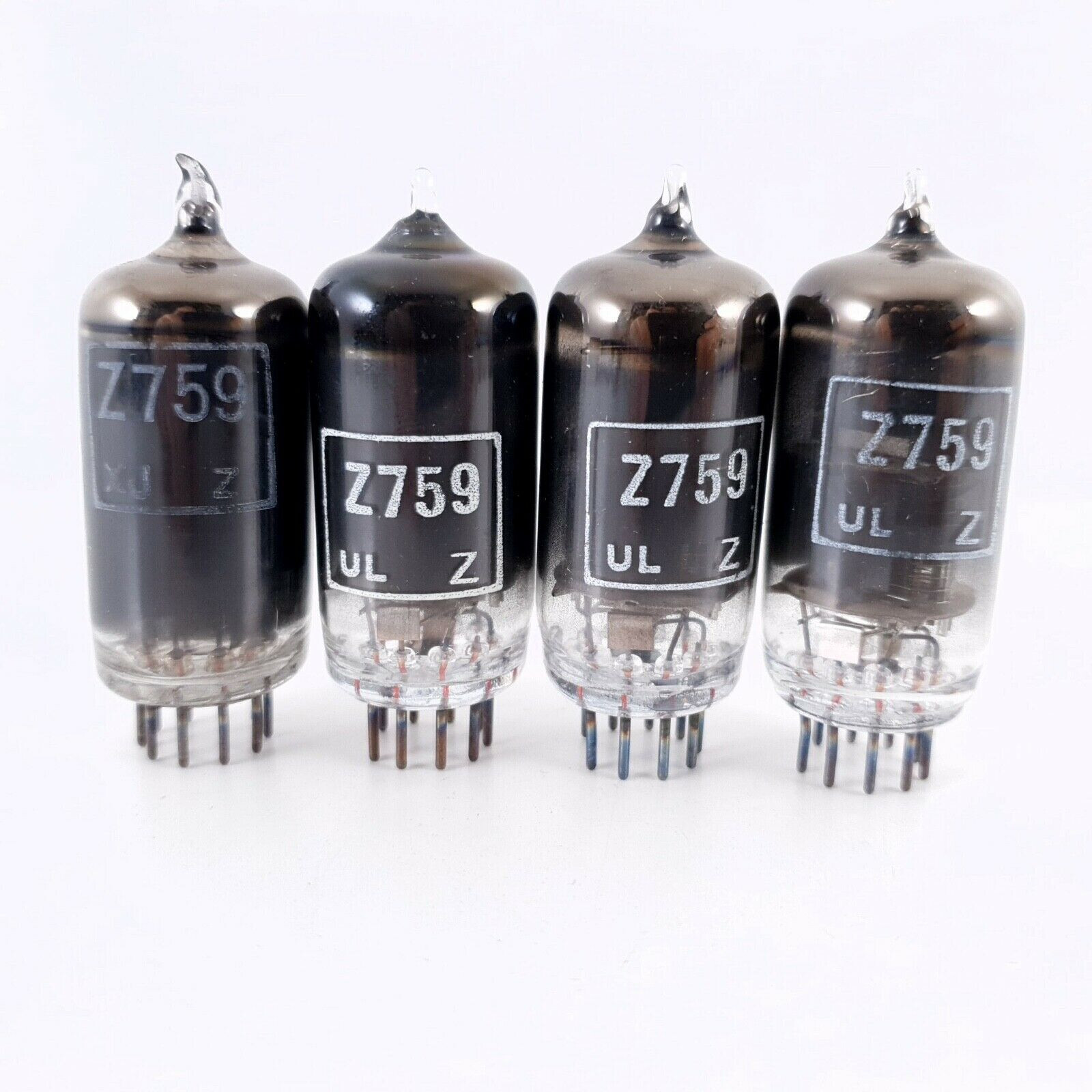 4 X Z759 / CV5060 GEC TUBE. 1960s PRODUCTION. SMOKED GLASS. AD ENA