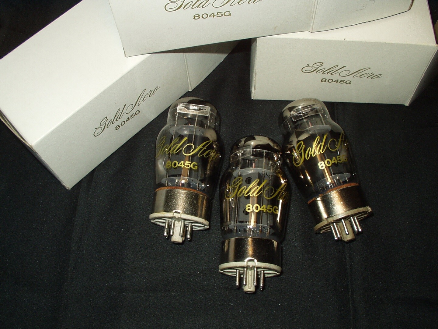 8045G power triode, Gold Aero selected. 3 pieces mint, n.o.s rare!