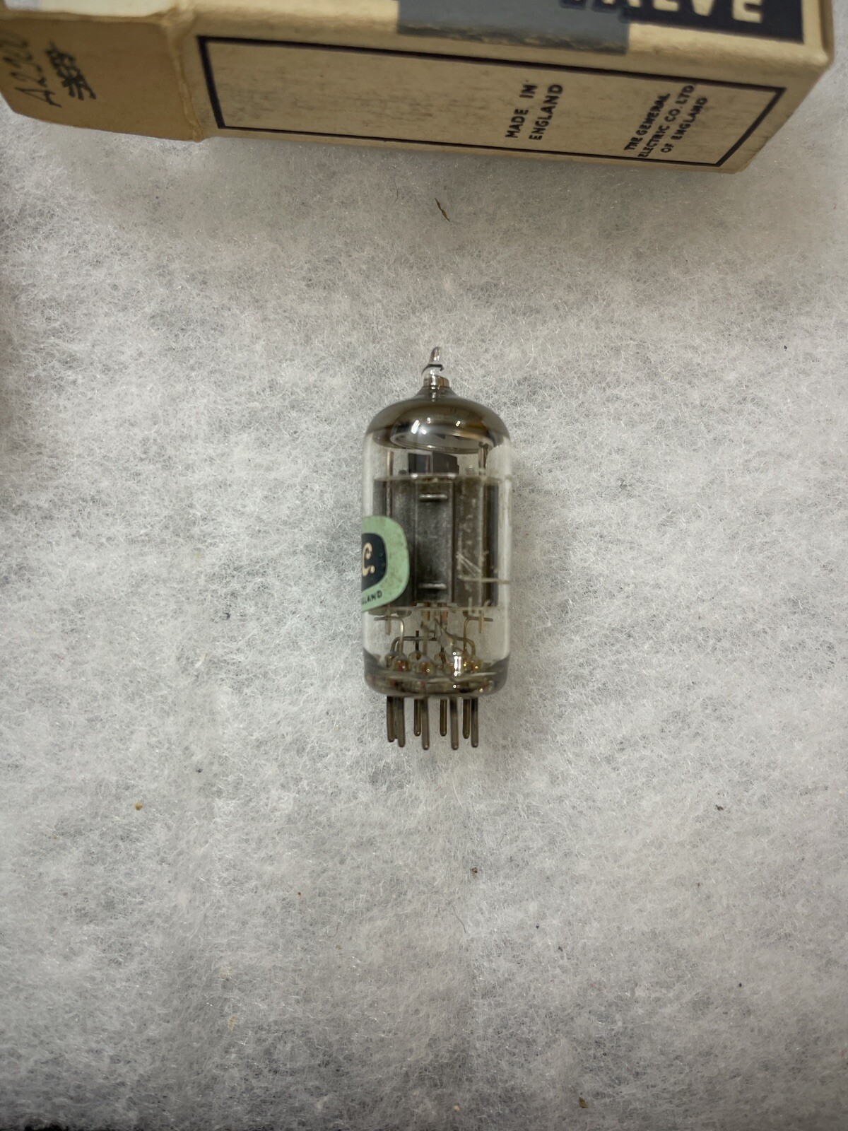 GEC A2900 CV6091 B309 12AT7 black Welded plate Disc Getter NOS Tested Rare