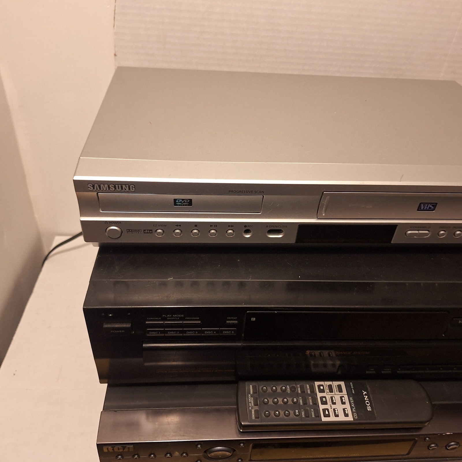 PARTS!! READ!! Sony VCR DVD Combo | RCA DVD Changer | Sony CD Changer w/ Remote