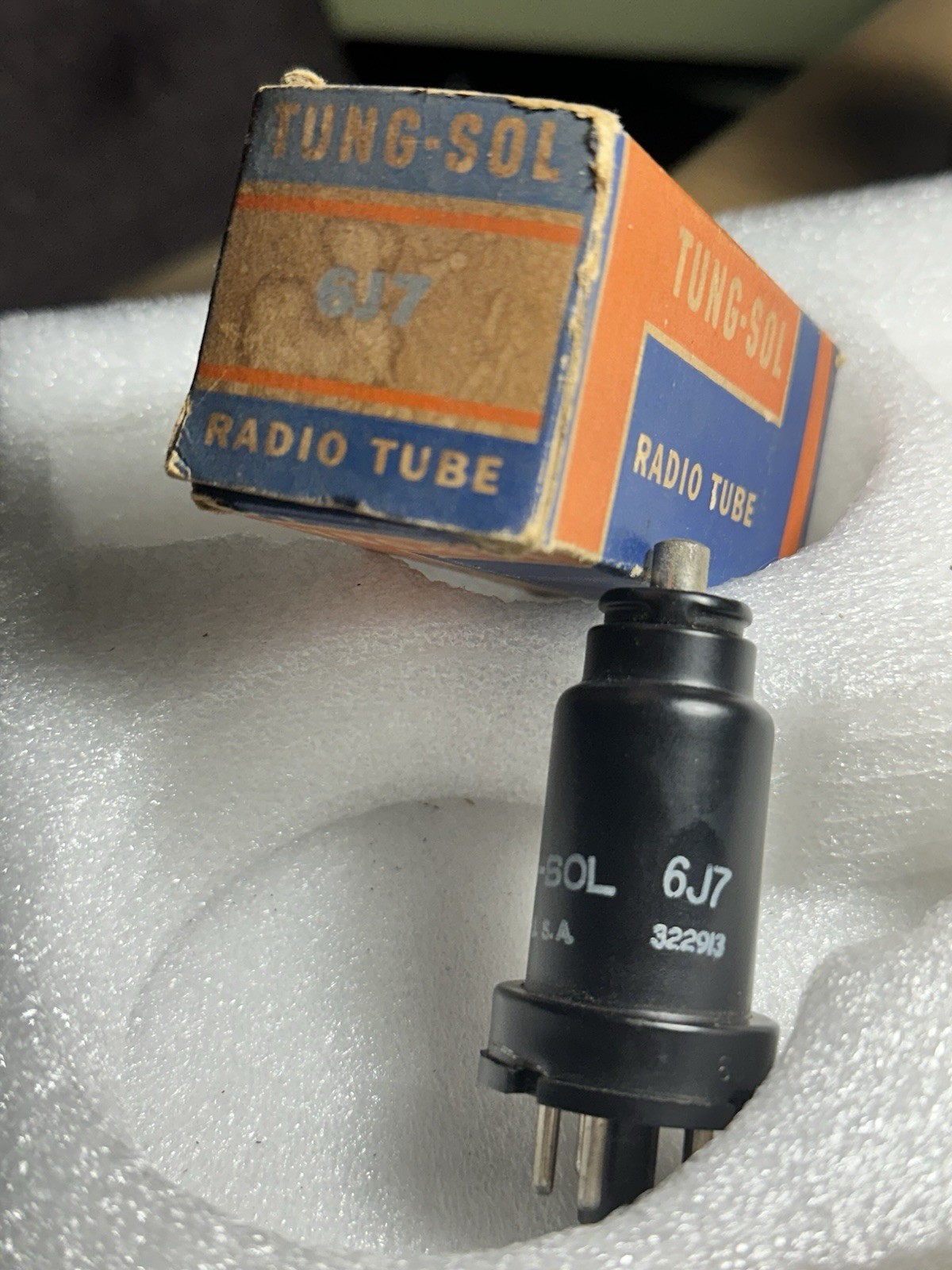 Tung-Sol 6J7/Z63 Universal RF Pentode Detector Audio Output Audio Vacuum Tube