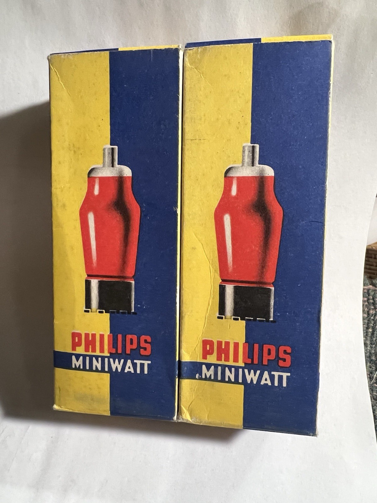 Rare Pair ( 2 ) 12SN7GT NIB Philips Tube Holland OLD Miniwatt Coated Strong Test