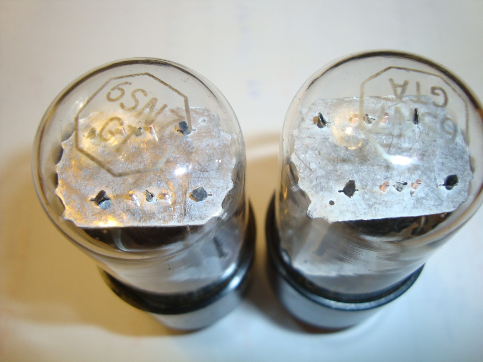 One Pair of 6SN7GTB Tubes, By Sylvania For Rogers, Good Ratings