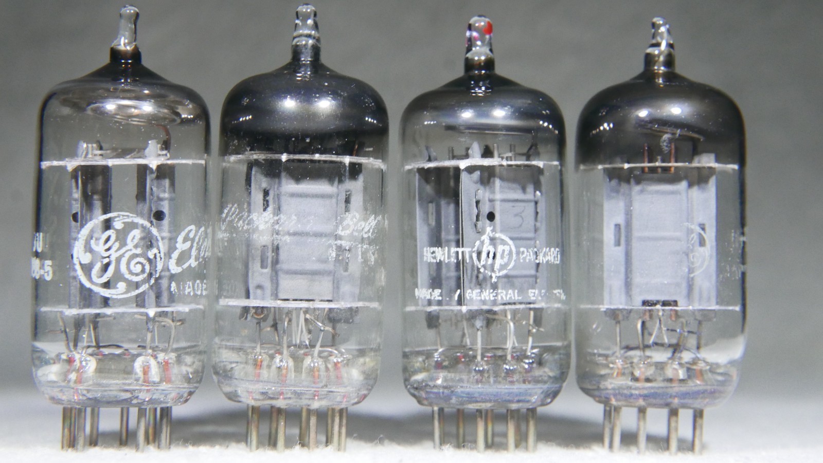 Quad (4) GE 12AX7/ECC83 Long Gray Plate Made in USA
