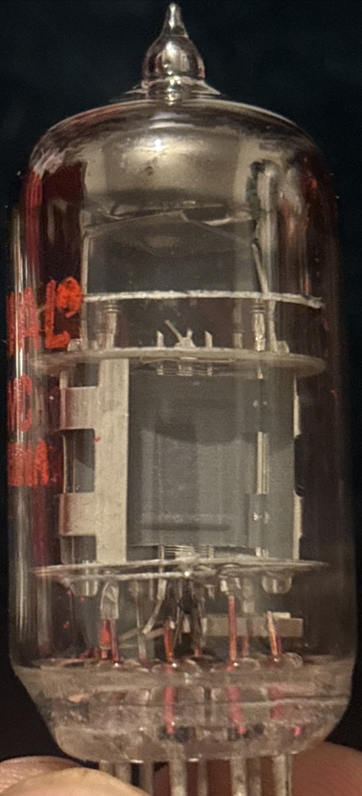 3 Matched Vintage National Electronics 12AT7WC Top Dimple Foil Tested Tubes