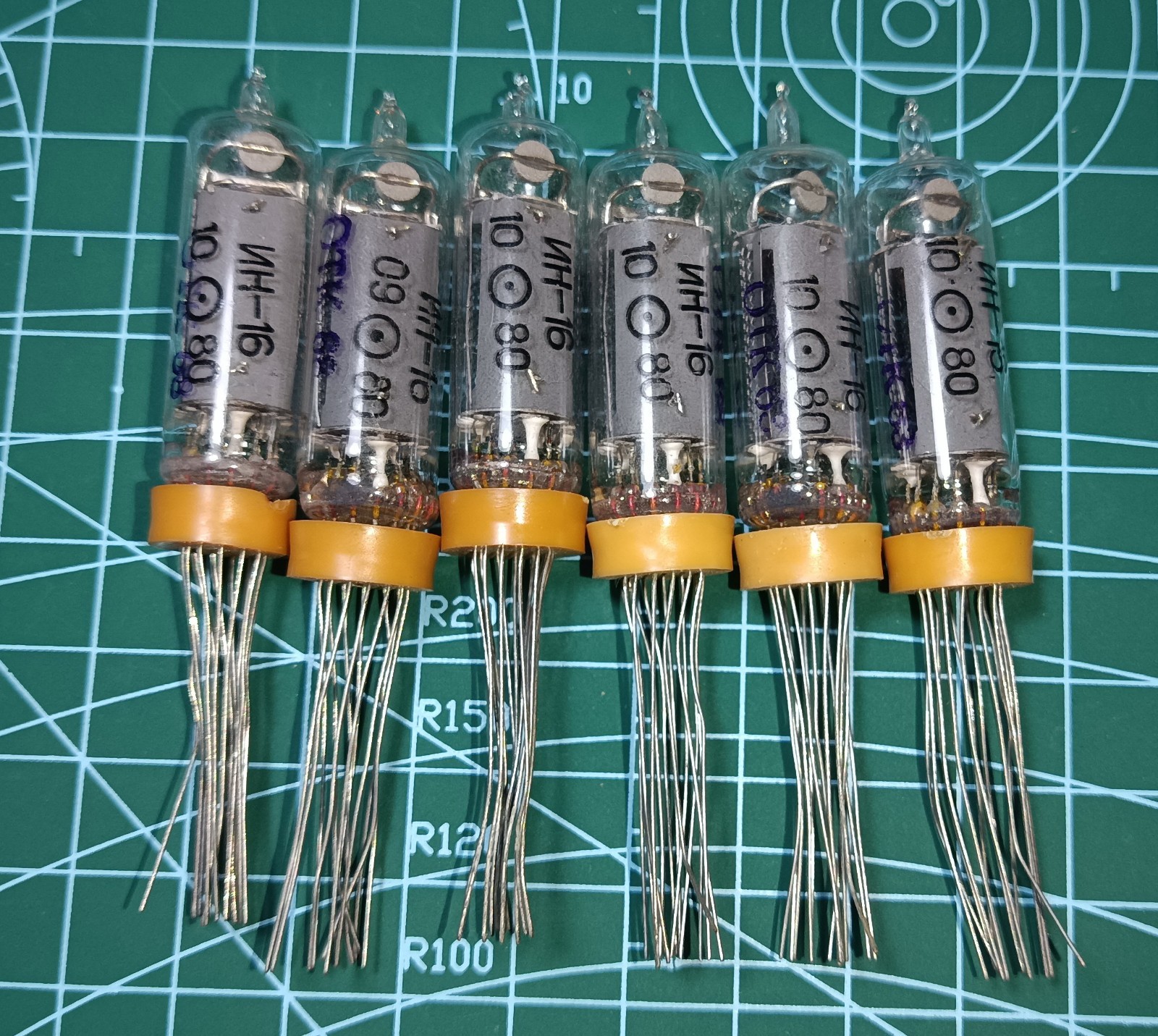 6 x IN-16 Nixie Tubes Set for DIY Clock Vintage USSR Neon NEW NOS Tested ✅